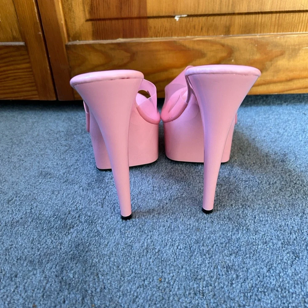 Women’s Pink Platform High Heels Size 8 SHEIN - Picture 5 of 9